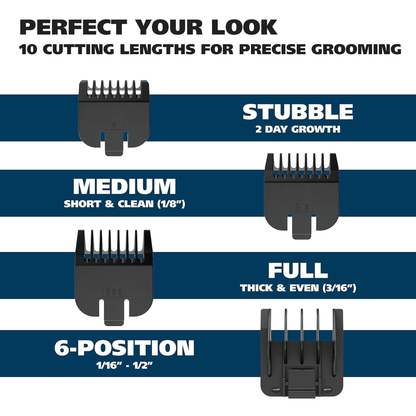 Wahl Rechargeable Beard Trimmer with Self-Sharpening Blades Jupiter Gear Home