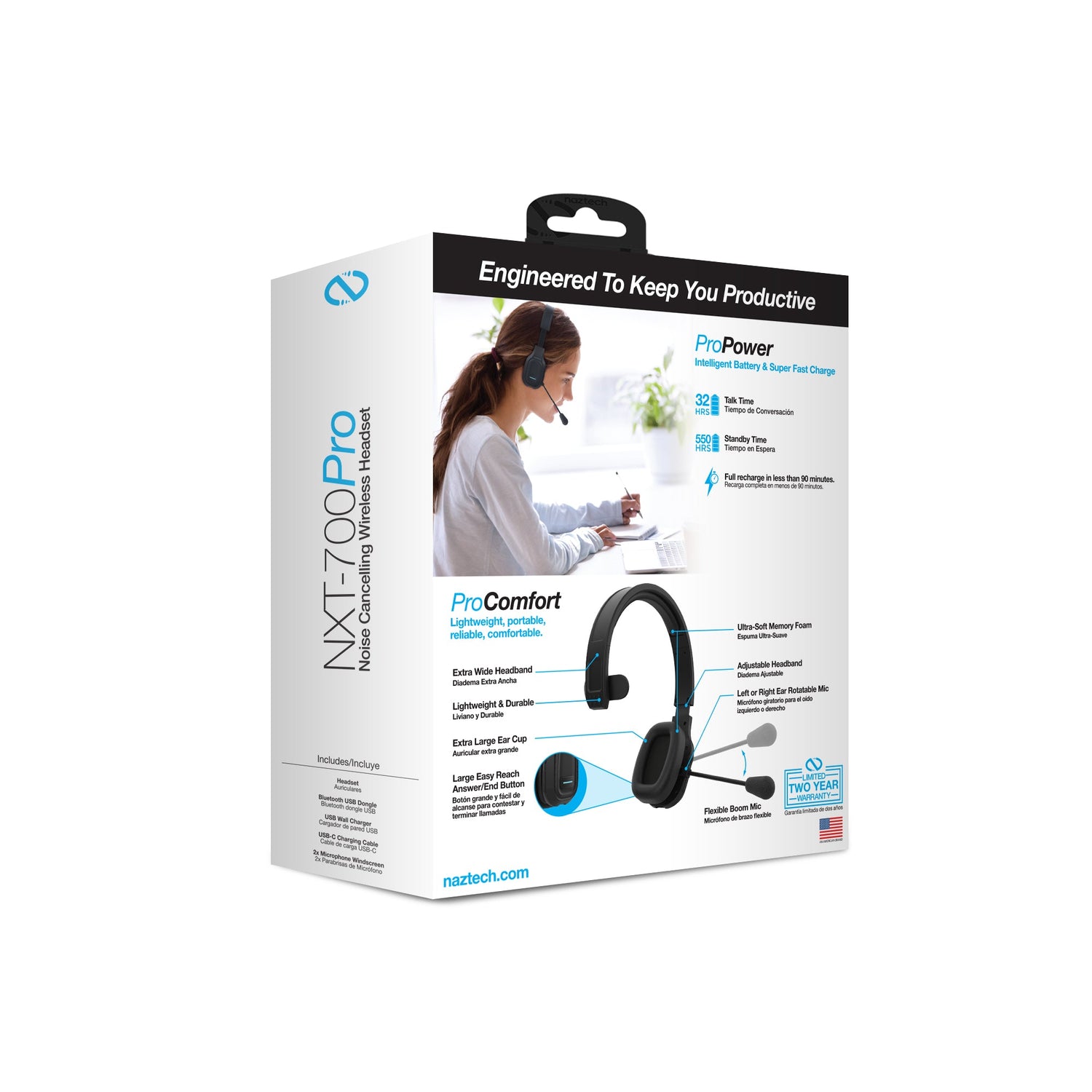 Naztech NXT-700 Xtreme Noise Cancelling Headset for Home Use Jupiter Gear Home