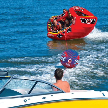 WOW Watersports Tow Boss for 1-4-person Towables, Absorbs Shock and Reduces Rope Spray Jupiter Gear Home