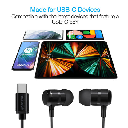 Naztech USB-C Metal Earphones Jupiter Gear Home