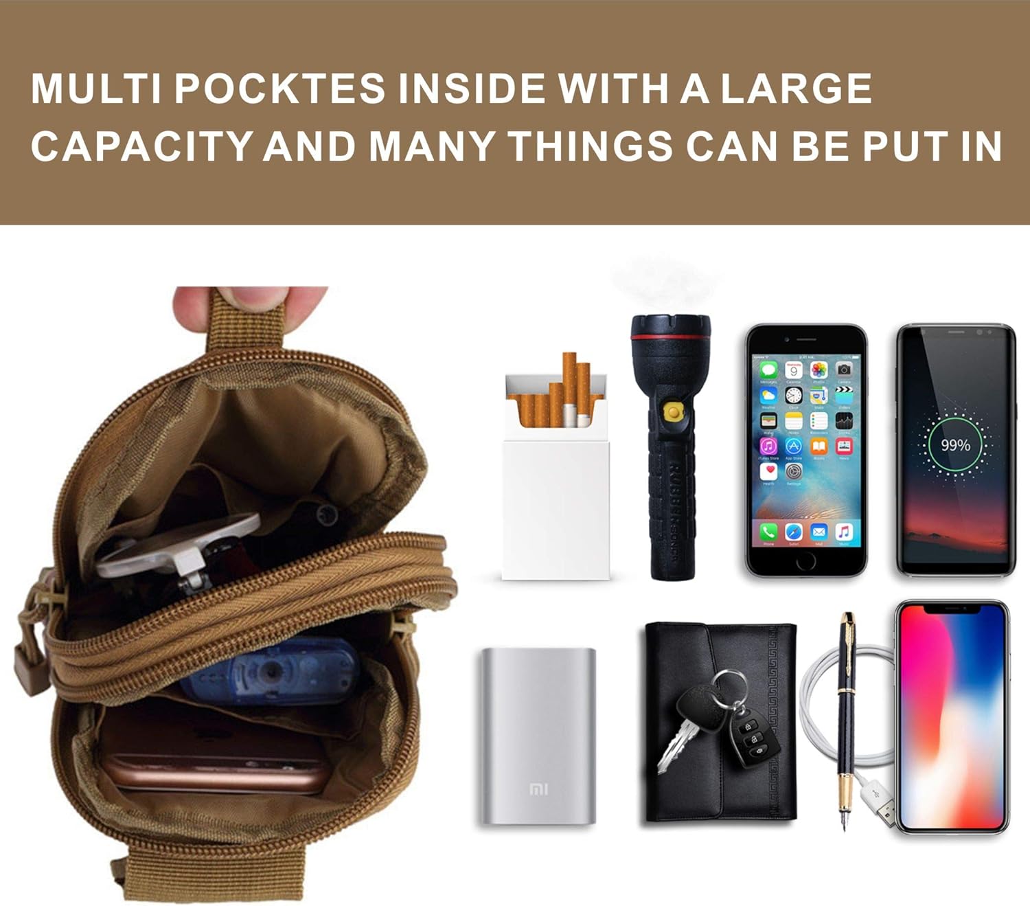 JupiterGear Tactical MOLLE Military Pouch Waist Bag for Hiking, Running and Outdoor Activities Jupiter Gear Home