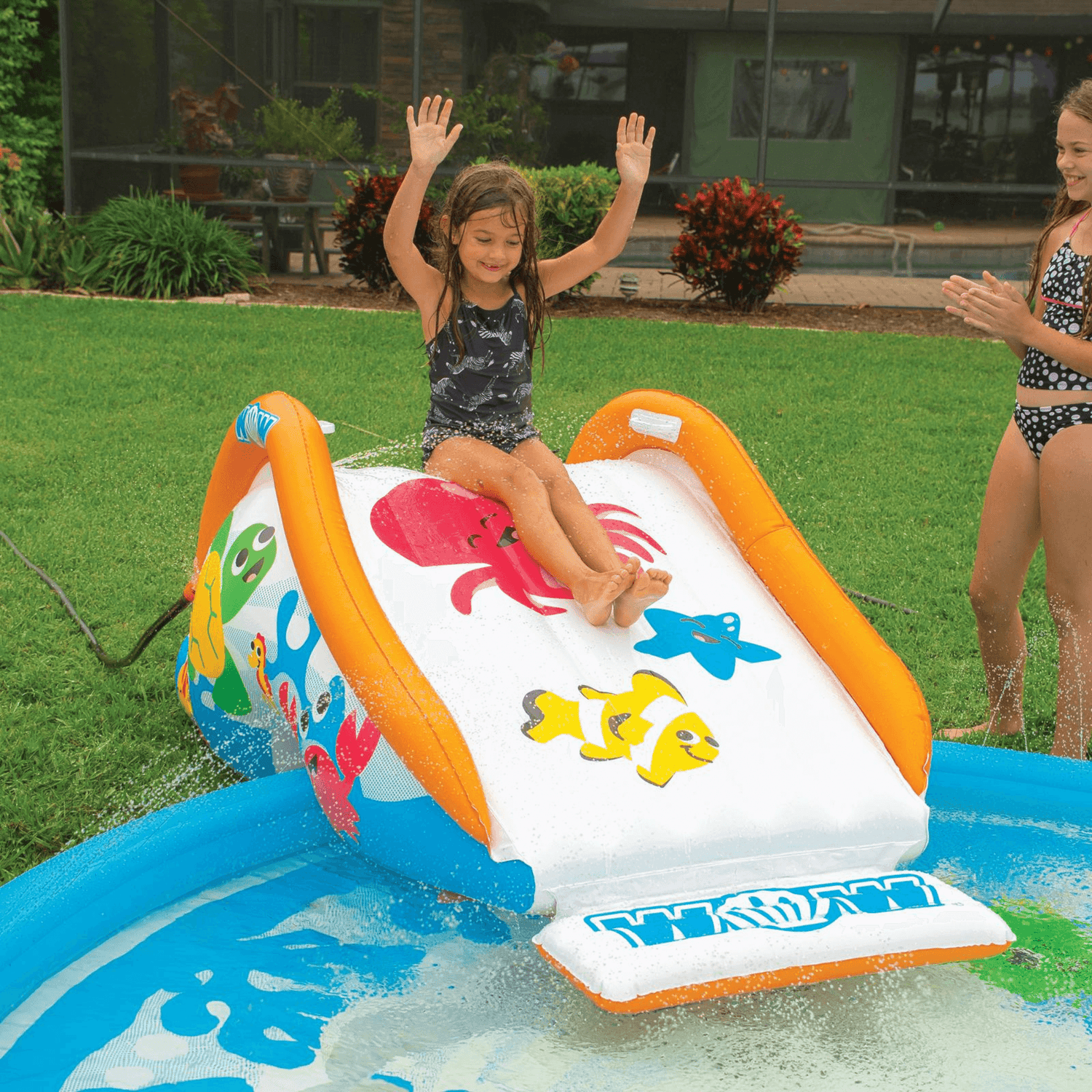 WOW Watersports Swirl Splash Pad Slide (Slide Only) with Inflated Side Rails Jupiter Gear Home