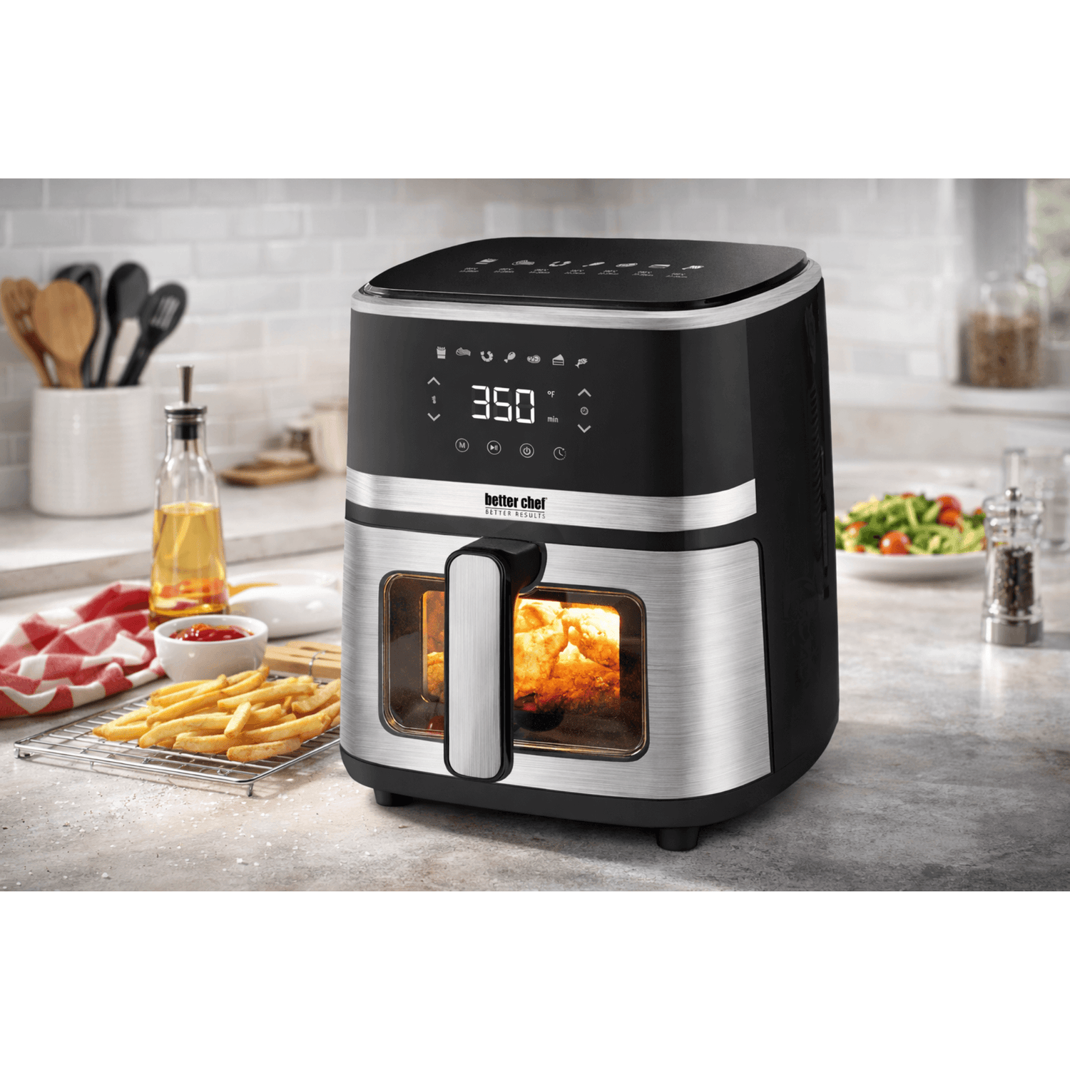 Better Chef Stainless Steel 5L Digital Display Air Fryer Jupiter Gear Home