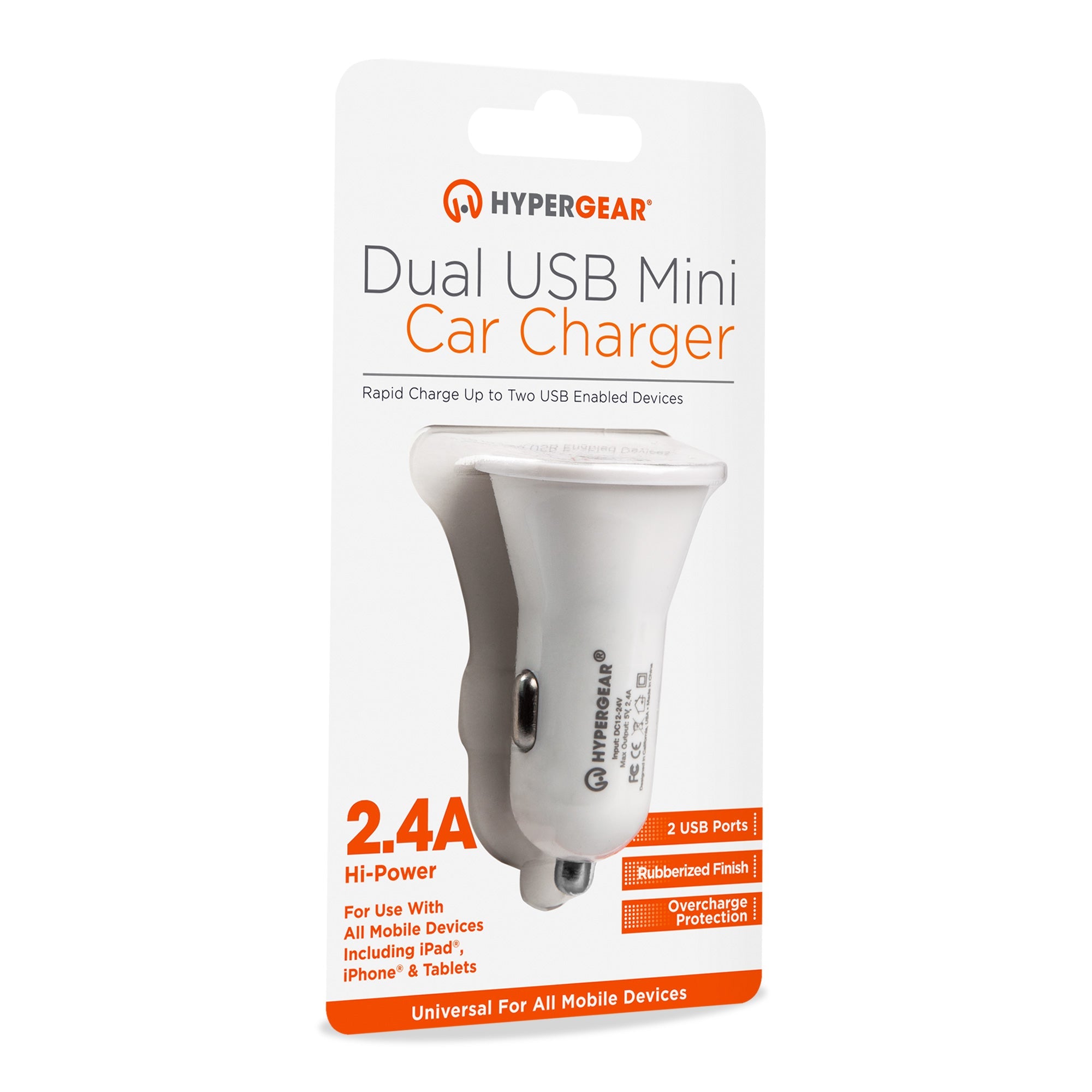 HyperGear Dual USB 2.4A Rubberized Vehicle Charger Gen-2 Jupiter Gear Home