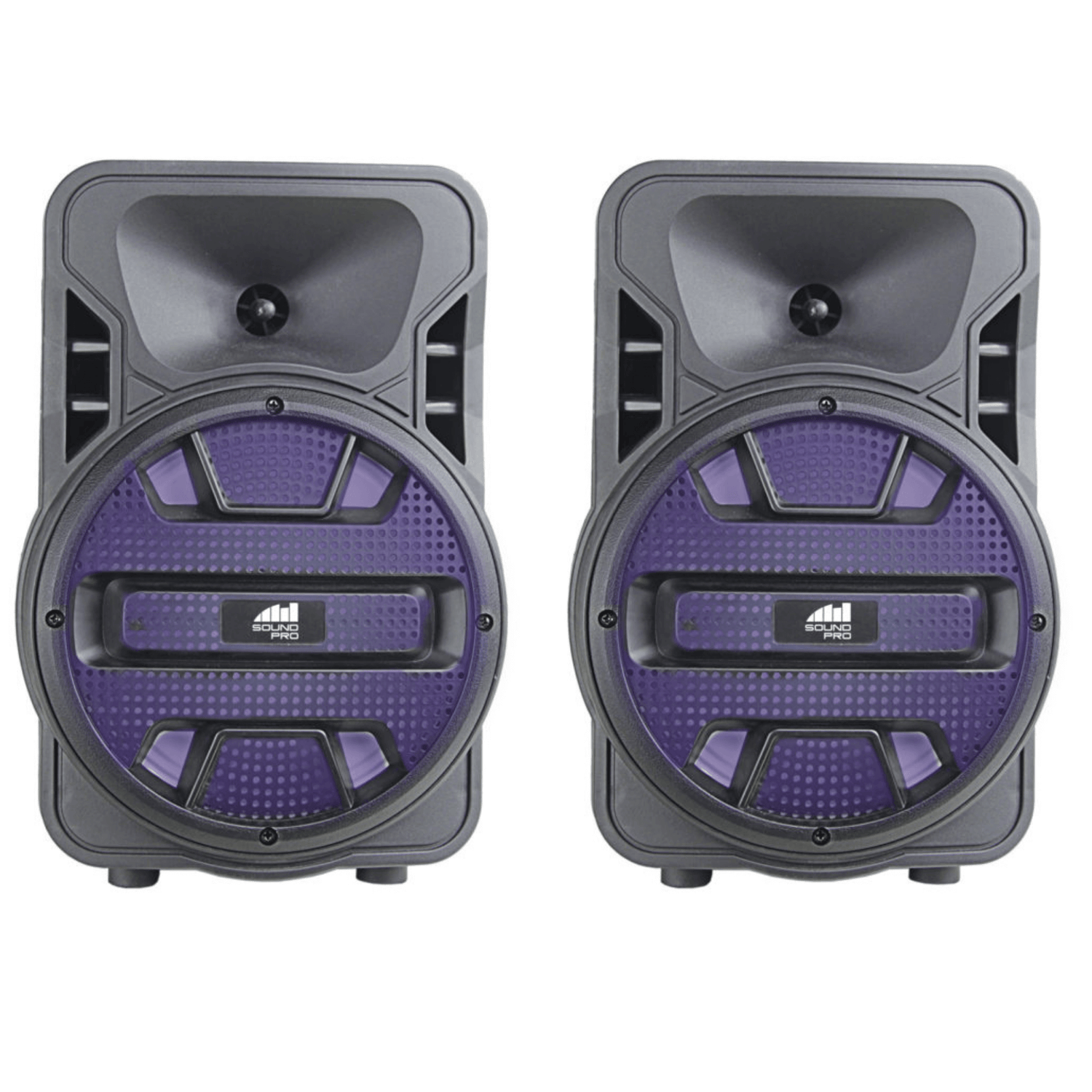 Naxa Dual 8" BT Party Speakers with Disco Light - Refurbished Jupiter Gear Home