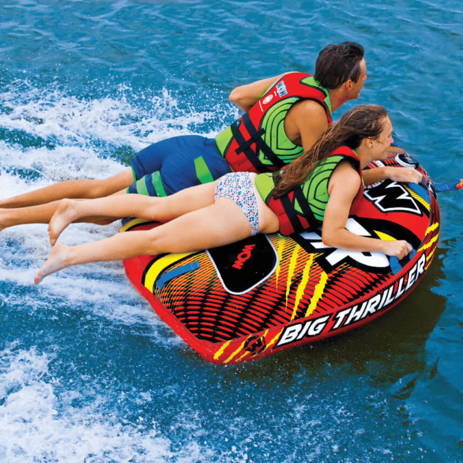 WOW Watersports Big Thriller 1 or 2 Person Inflatable Towable Deck Tube Jupiter Gear Home