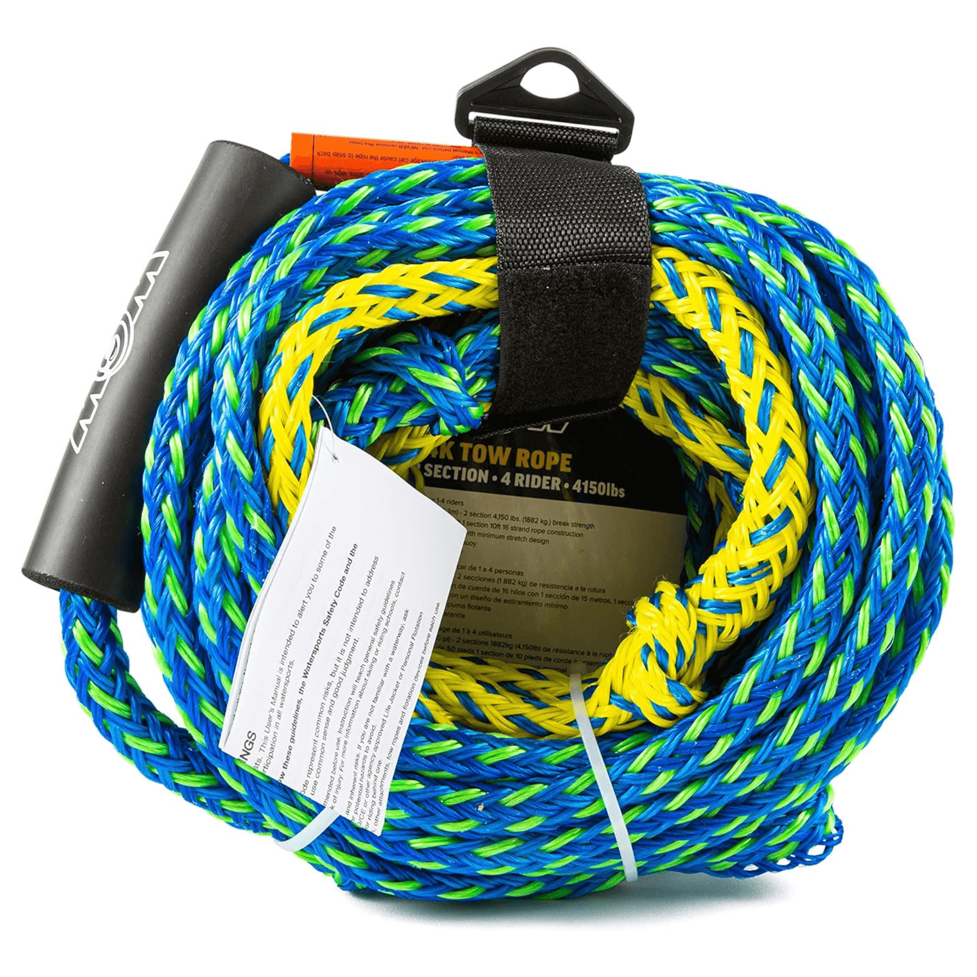WOW Watersports 60ft 4-Rider 4K Tow Rope with 2 Sections Jupiter Gear Home