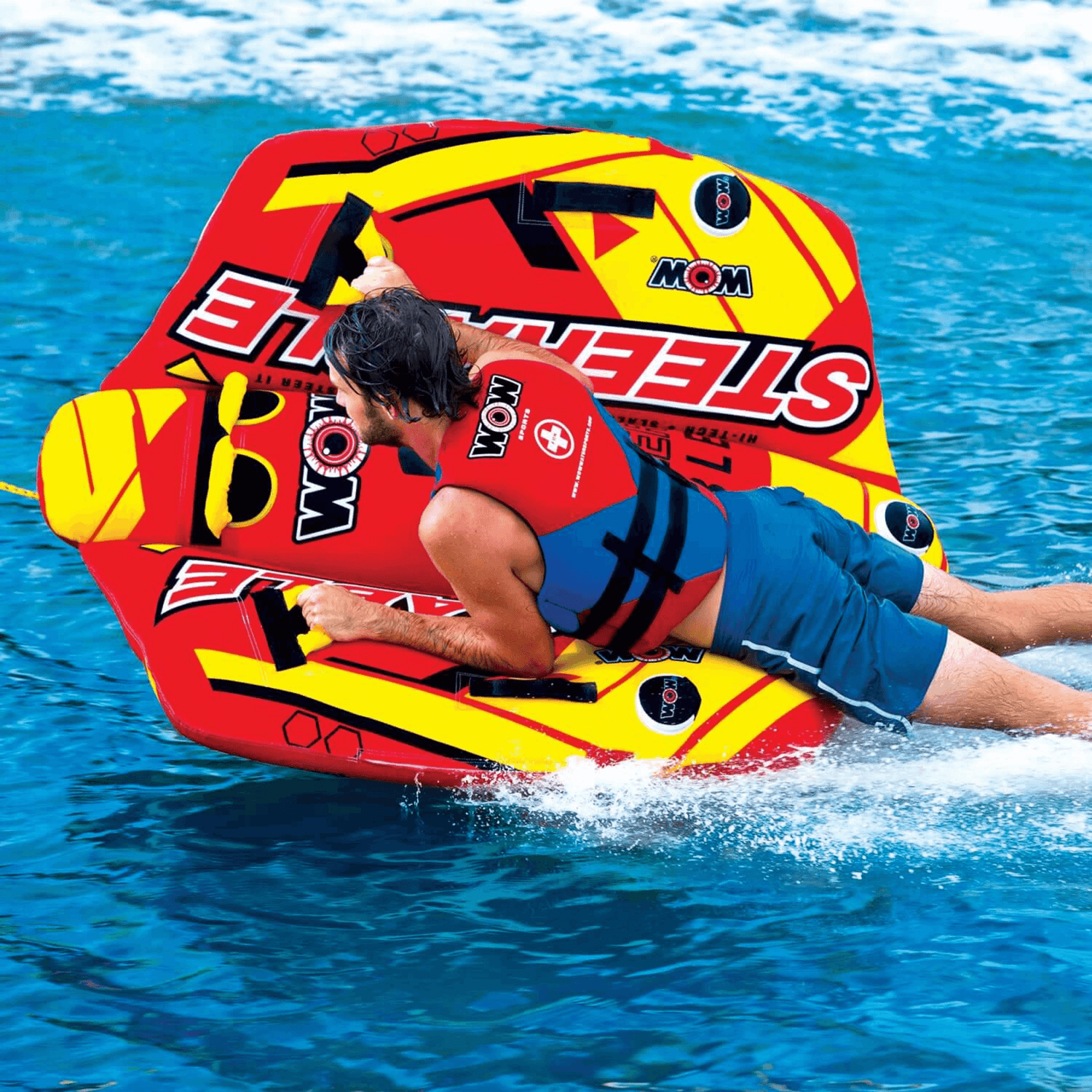 WOW Watersports Take Control of the Ride 1 or 2 P Inflatable Steerable Tube Jupiter Gear Home