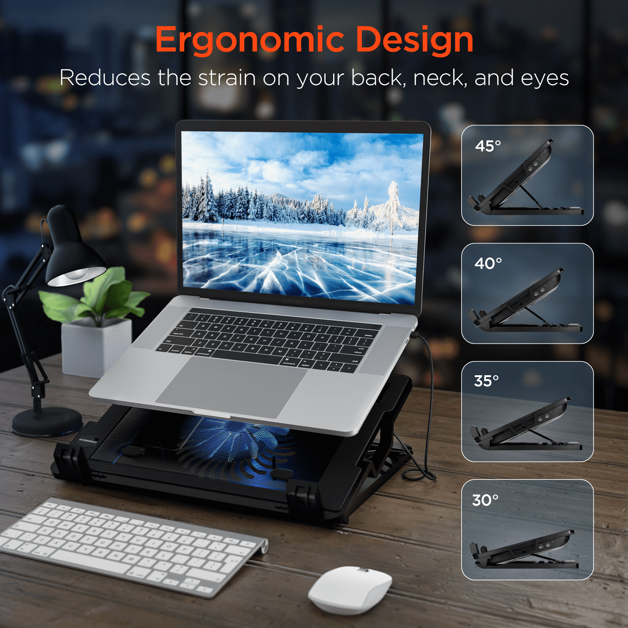 HyperGear UpRite Air Portable Laptop Cooling Stand Jupiter Gear Home