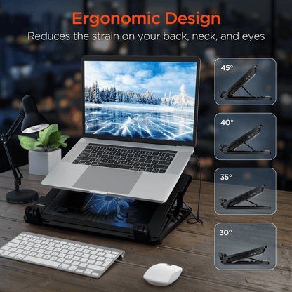 HyperGear UpRite Air Portable Laptop Cooling Stand Jupiter Gear Home