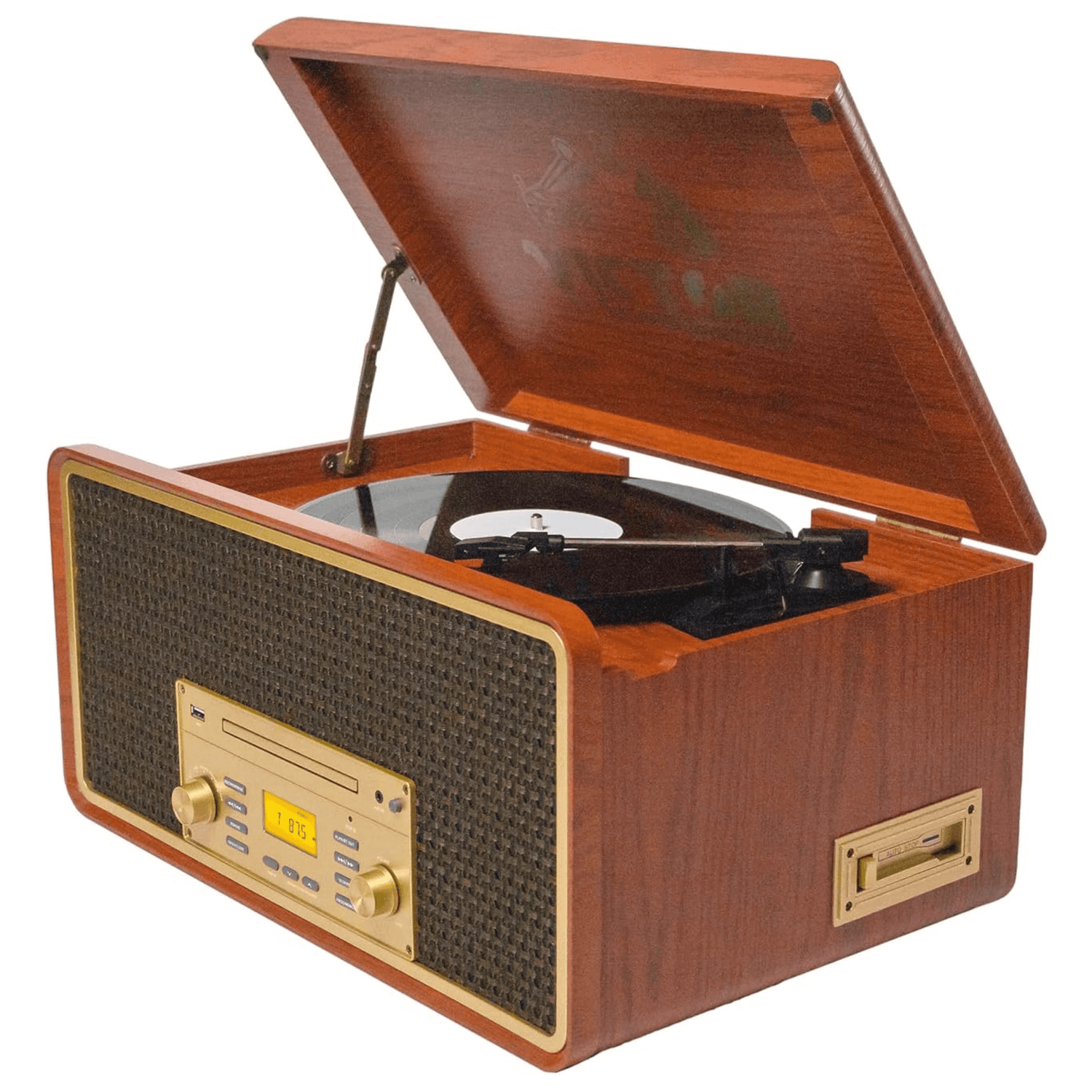 Victor Monument 8-in-1 Wood Music Center Mahogany - Refurbished Jupiter Gear Home