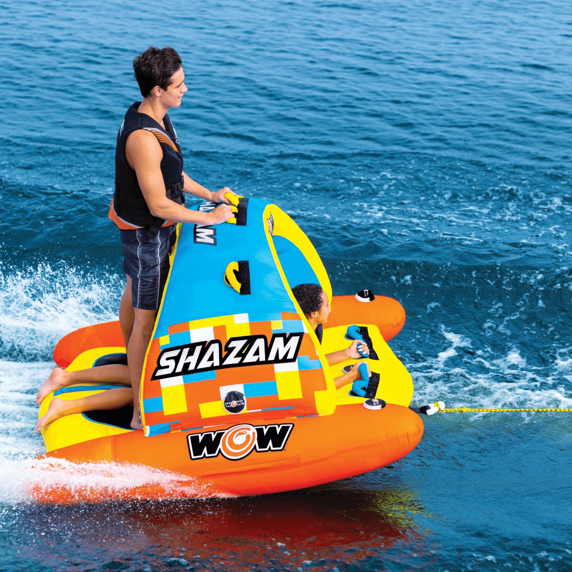 WOW Watersports DC Comics Shazam 1 and 2-Person Towable with Multiple Handles Jupiter Gear Home