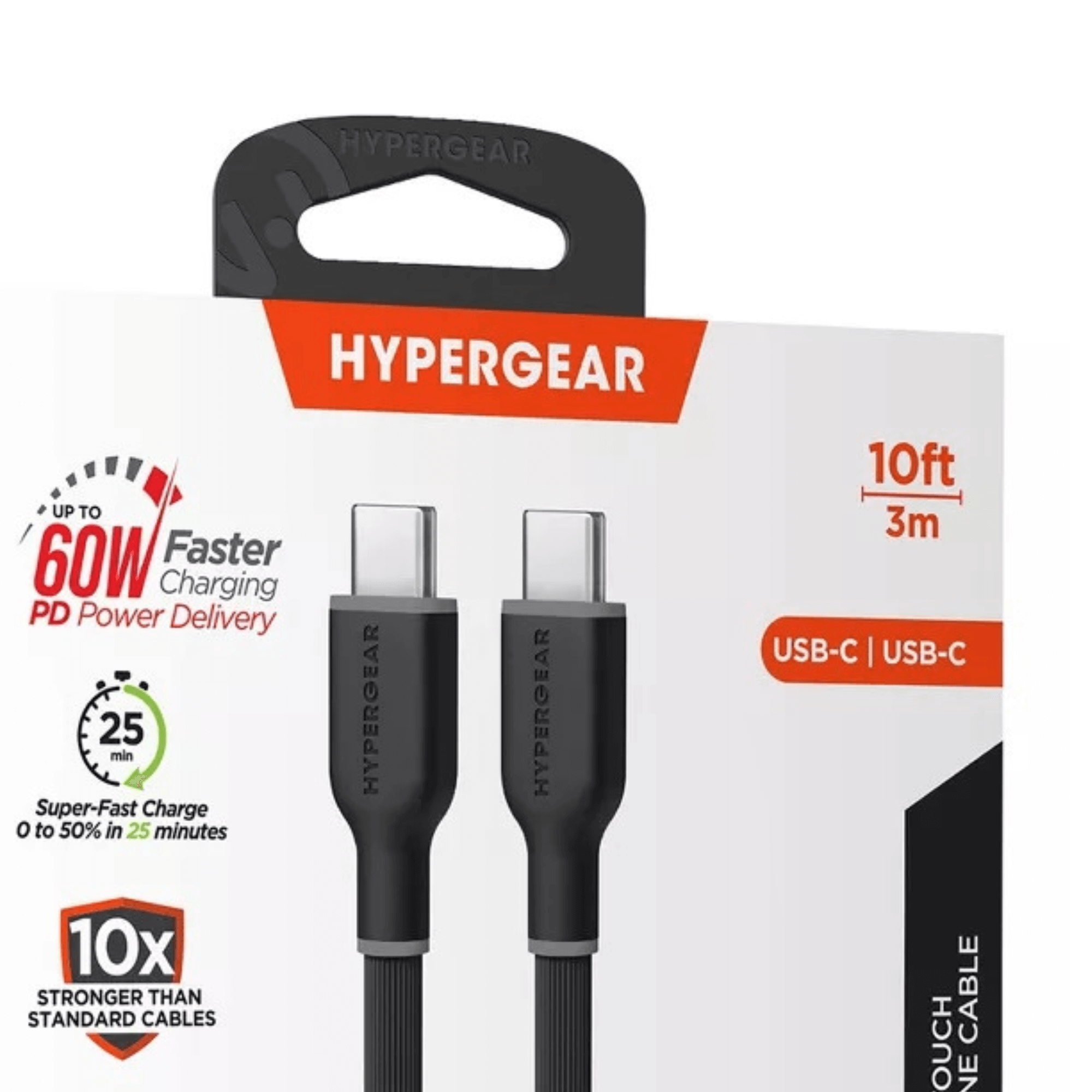HyperGear Flexi PRO USB-C to USB-C Cable 10ft Jupiter Gear Home