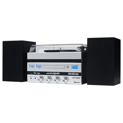 Victor Geneva 5-in-1 Desktop Music Center w Streaming Capabilities and FM Radio Jupiter Gear Home