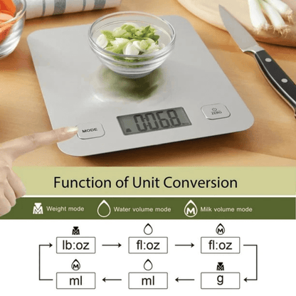Mainstays Stainless Steel Digital Battery-Powered Kitchen Scale Jupiter Gear Home
