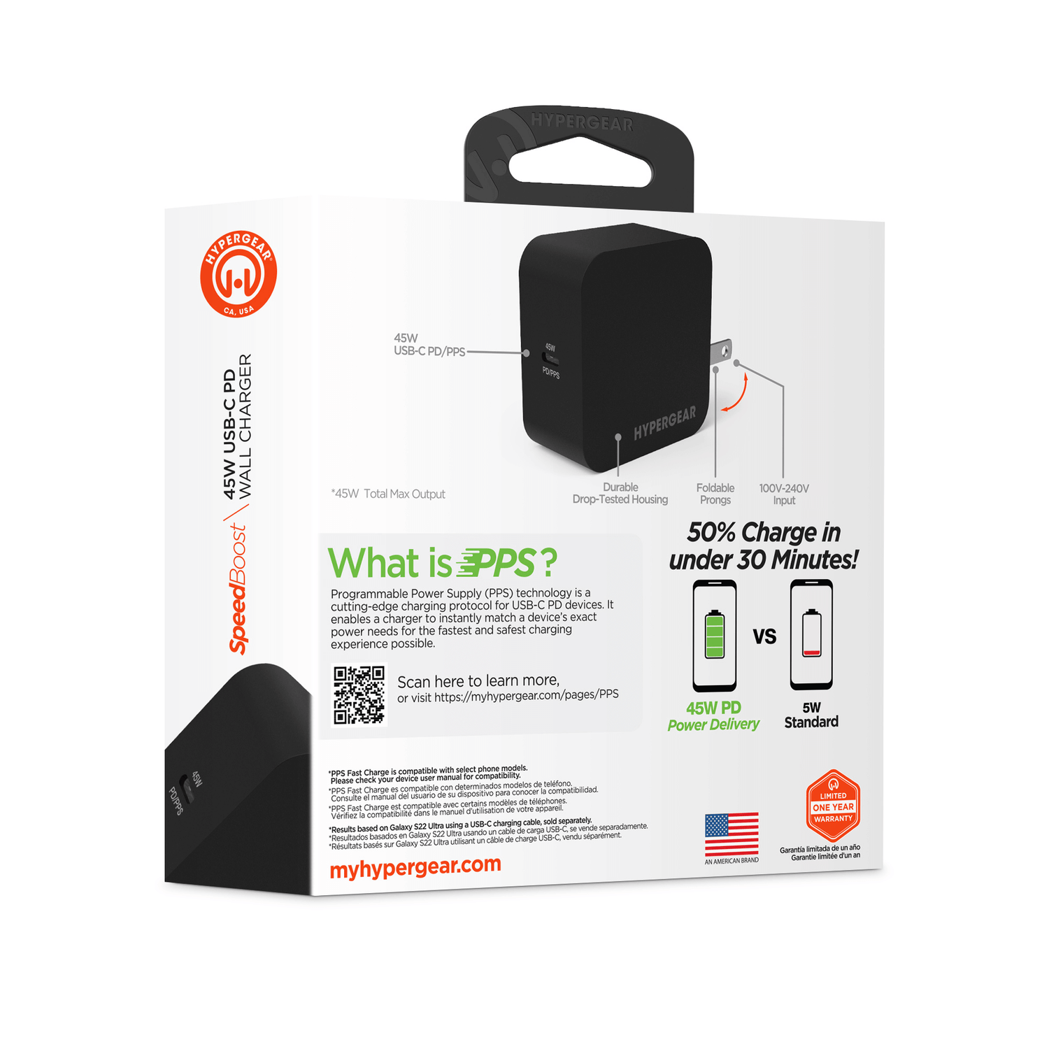 HyperGear PD45W USB-C Wall Charger Jupiter Gear Home