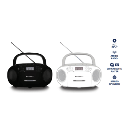 Emerson Portable CD/Cassette Boombox Jupiter Gear Home