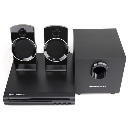 Emerson Speaker Surround Sound System &amp; 2.1 Channel Home Theater DVD Player Jupiter Gear Home