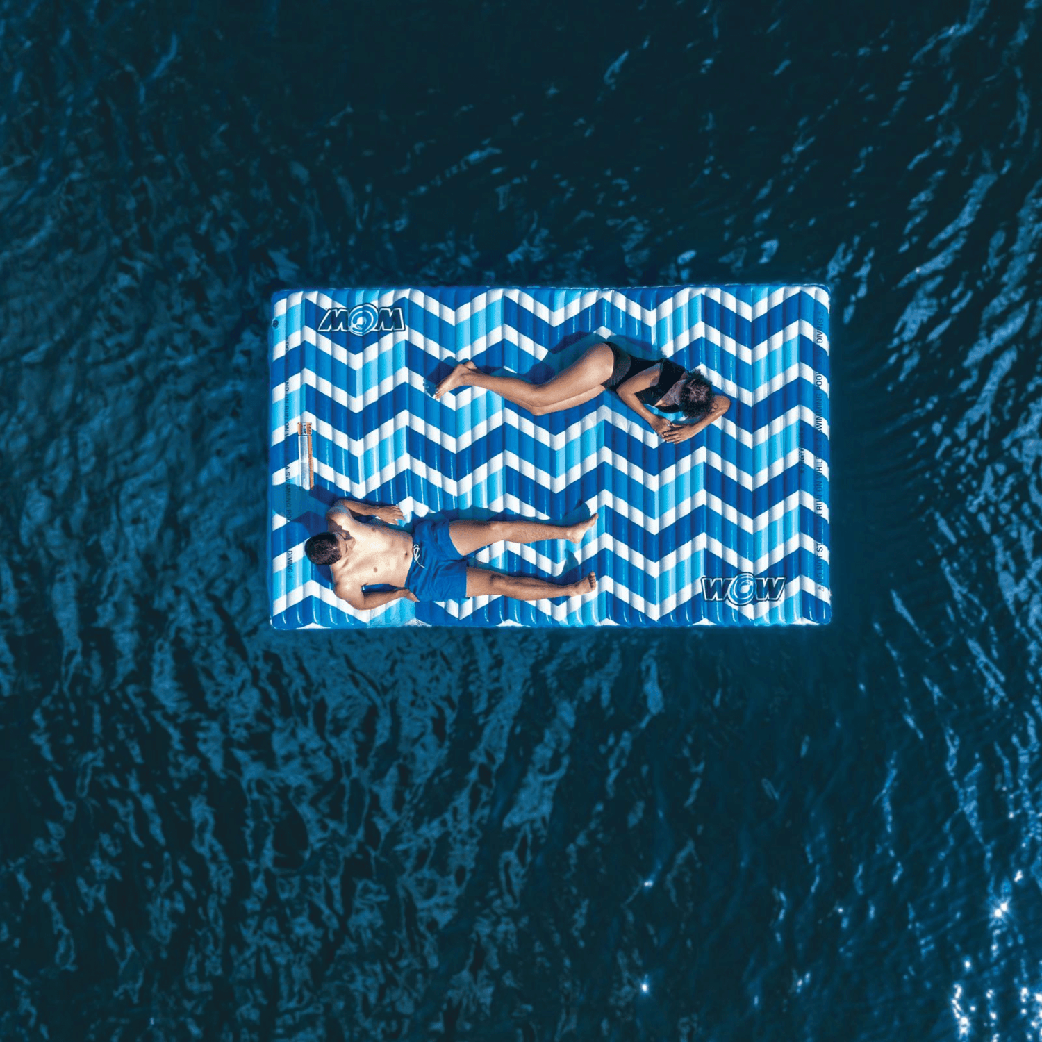 WOW Watersports Blue Chevron Water Walkway, Connects by Zipper Jupiter Gear Home