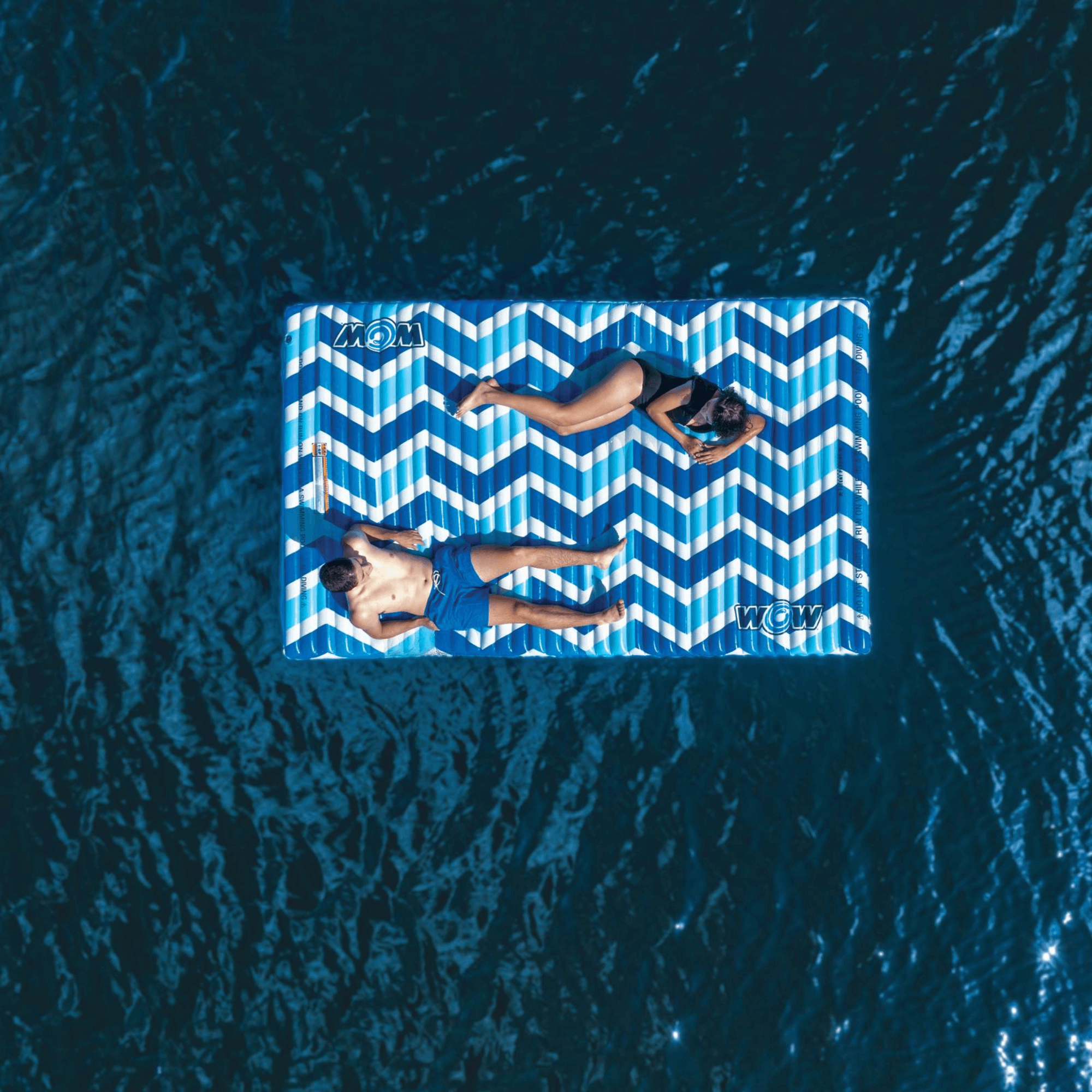 WOW Watersports Blue Chevron Water Walkway, Connects by Zipper Jupiter Gear Home
