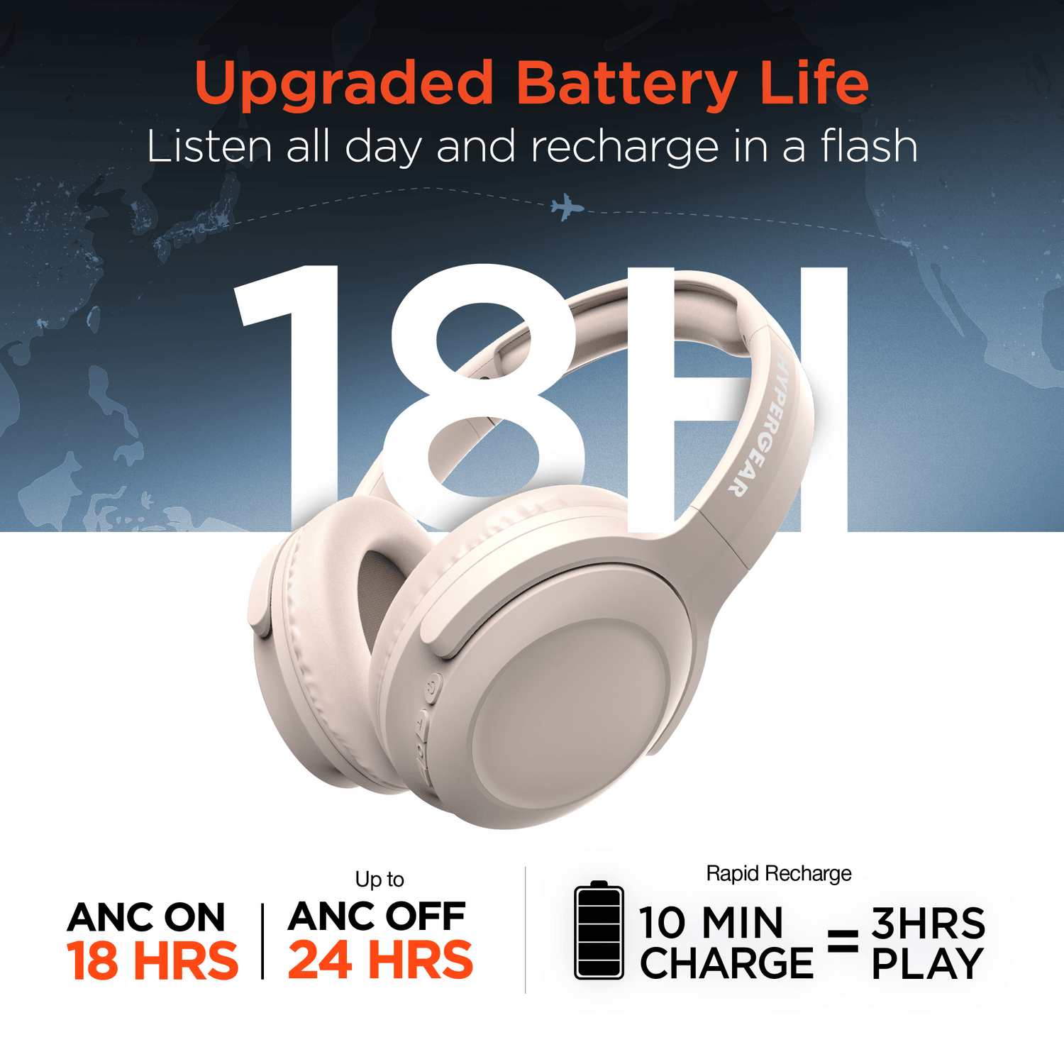 HyperGear Stealth2 ANC Wireless Headphones Jupiter Gear Home