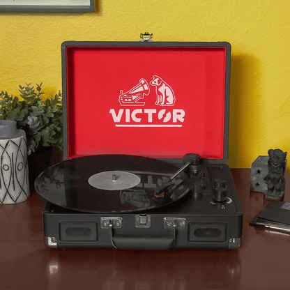 Victor Metro Dual BT Suitcase Turntable Black - Refurbished Jupiter Gear Home