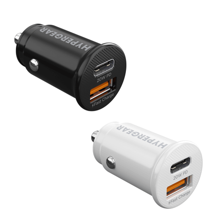 HyperGear Mini 20W USB-C PD + 18W USB Fast Car Charger Jupiter Gear Home
