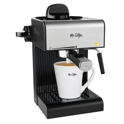 Mr. Coffee Café Steam Espresso and Cappuccino Machine with Milk Frothing Wand Jupiter Gear Home