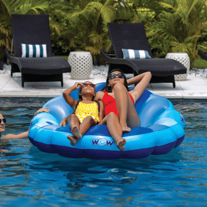 WOW Watersports Indigo Mermaid Shell Lounger Float Curved Shaped Back for Comfort Jupiter Gear Home