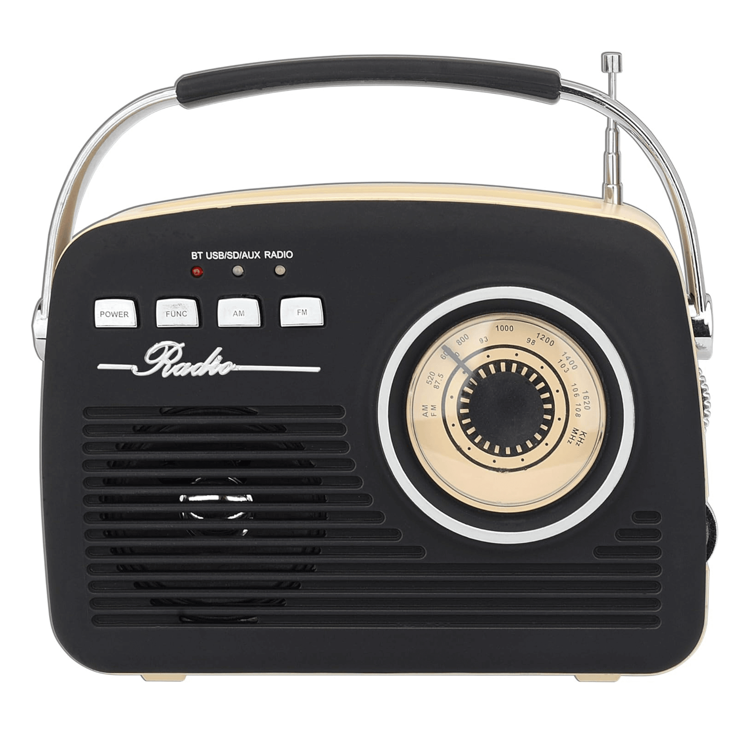 Supersonic Multi-Function Bluetooth Retro Speaker with Rechargeable Battery Jupiter Gear Home