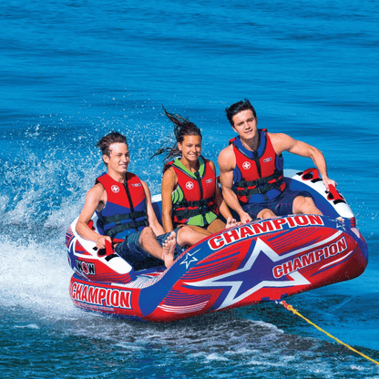 WOW Watersports Champion 3-Person Towable with EZ Up Nose Jupiter Gear Home