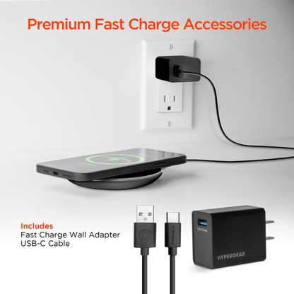 HyperGear ChargePad Pro 15W Wireless Fast Charger USB-C Jupiter Gear Home