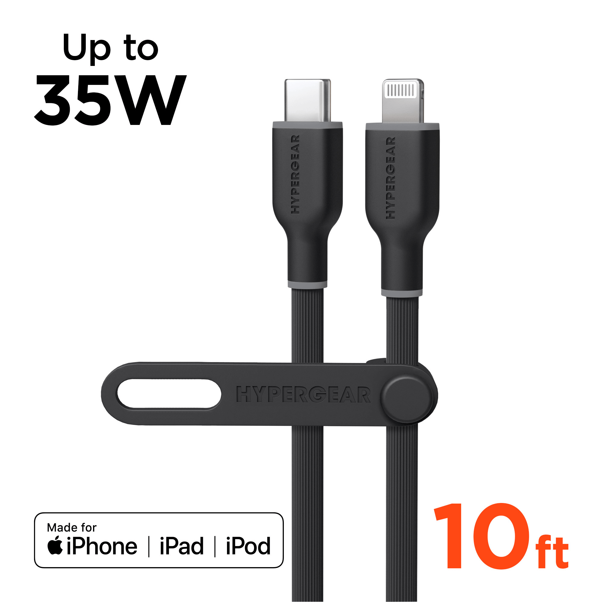 HyperGear Flexi PRO USB-C to Lightning Cable 10ft Jupiter Gear Home