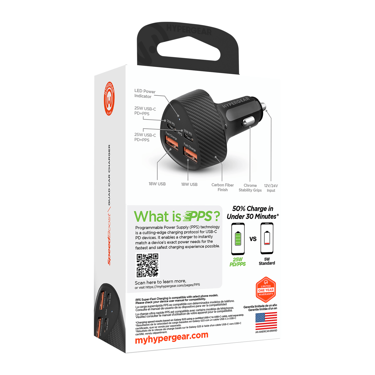 HyperGear Speedboost Quad PD Car Charger Jupiter Gear Home