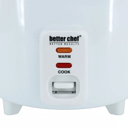 Better Chef 3 Cup - 6 Cups Cooked - Rice Cooker with Measuring Cup and Rice Paddle Jupiter Gear Home
