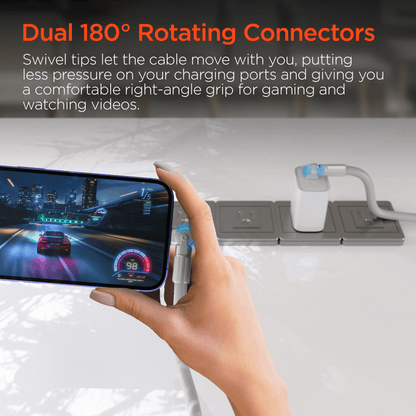 HyperGear Chunky180° 100W USB-C to USB-C Rugged Fast Charge Cable 12ft Jupiter Gear Home