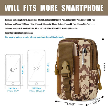 JupiterGear Tactical MOLLE Military Pouch Waist Bag for Hiking, Running and Outdoor Activities Jupiter Gear Home