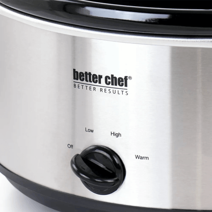 Better Chef 4-Quart Oval Slow Cooker in Brushed Stainless Steel Jupiter Gear Home
