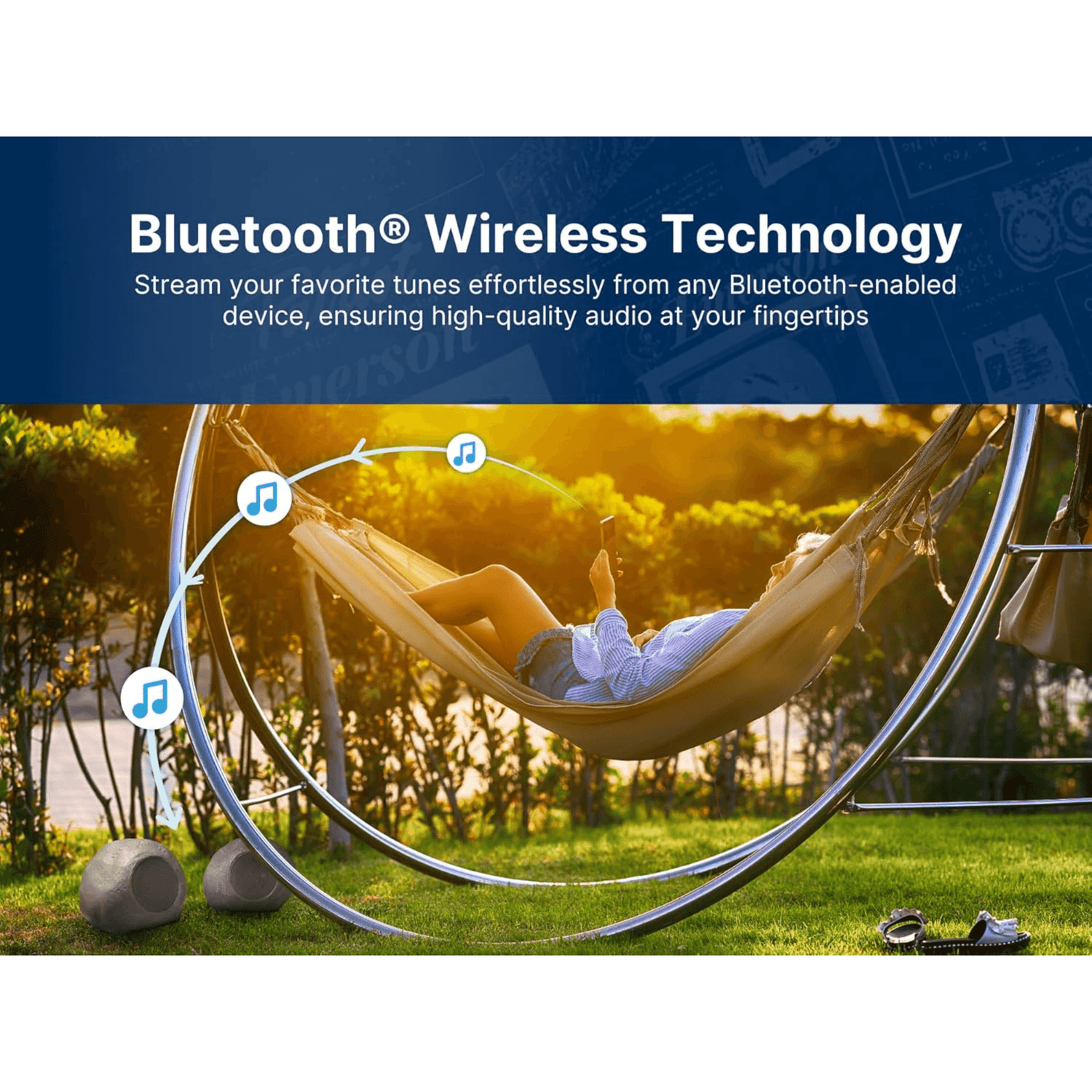 Emerson 1-Pair Mini Pebbles Duo Bluetooth Outdoor Speakers Jupiter Gear Home