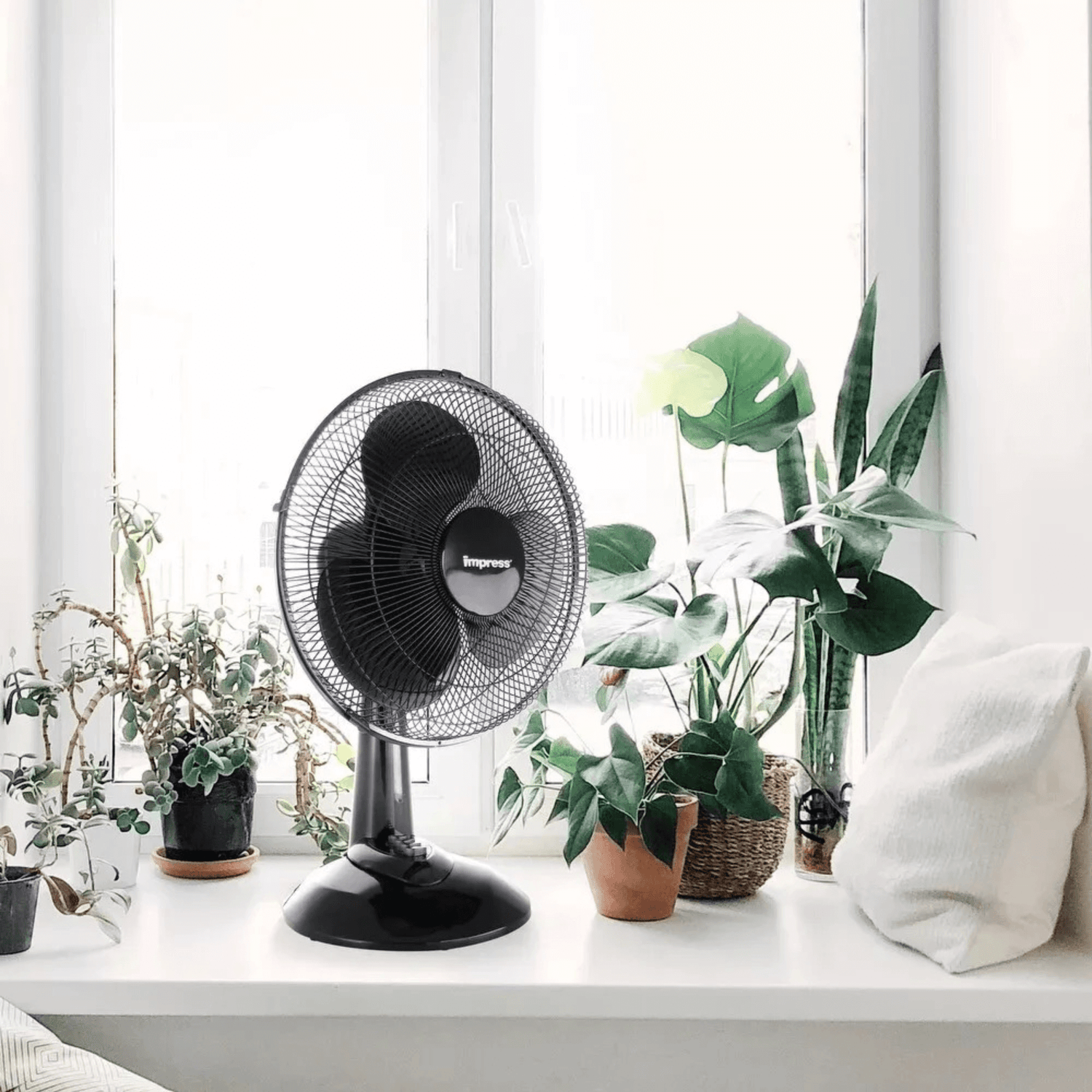 Impress 12-Inch Oscillating Desk Fan Jupiter Gear Home
