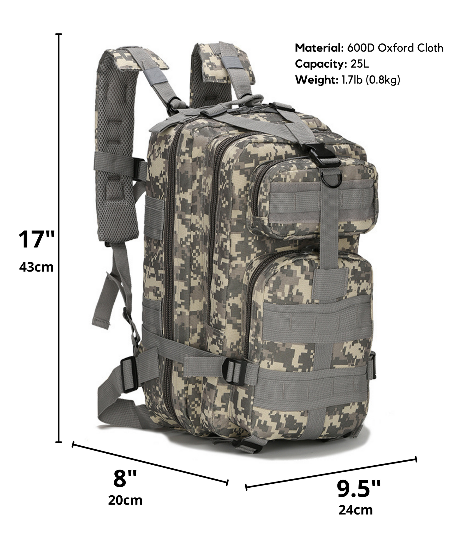 JupiterGear 25L Unisex Backpack Molle Bag Rucksack Range Bag Jupiter Gear Home