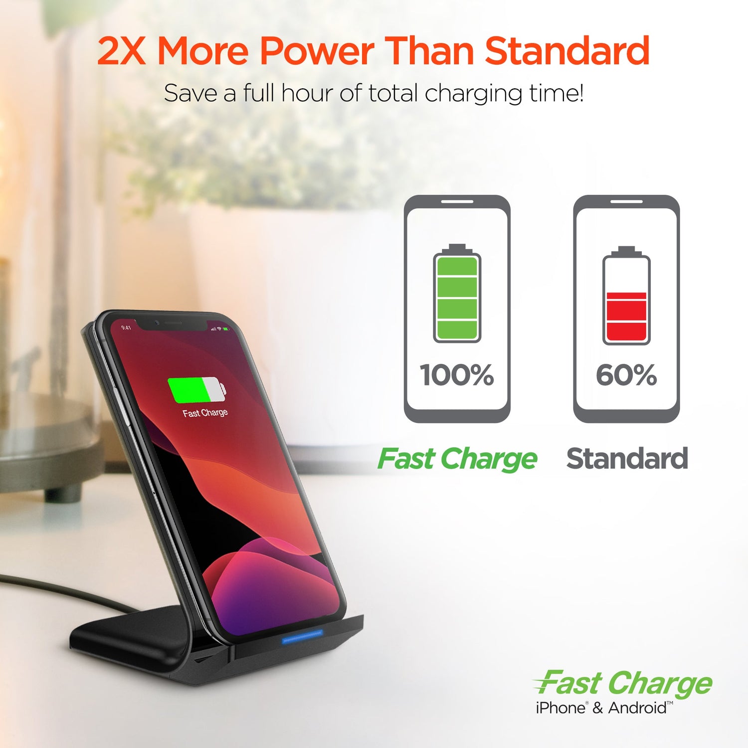 HyperGear Wireless Fast Charging Stand Jupiter Gear Home
