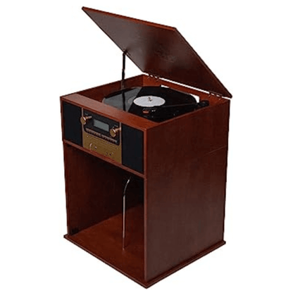 Victor Boyleston 7-in-1 3-Speed Turntable Music Center Mahogany - Refurbished Jupiter Gear Home