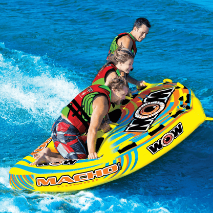 WOW Watersports Macho Multiple Riding Positions Tube for Up to 3 People Jupiter Gear Home