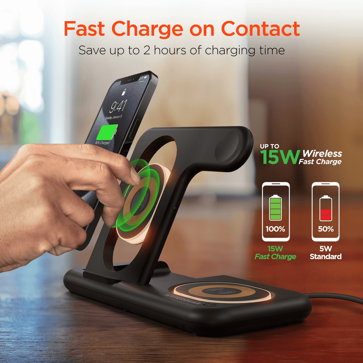 HyperGear 4 in 1 Wireless Charging Stand Jupiter Gear Home