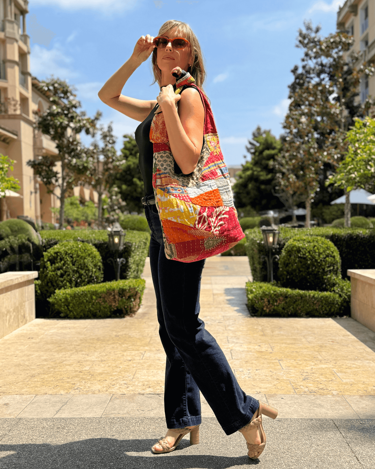 Kathmandu Collection Kantha Patchwork Hobo Bag Jupiter Gear Home