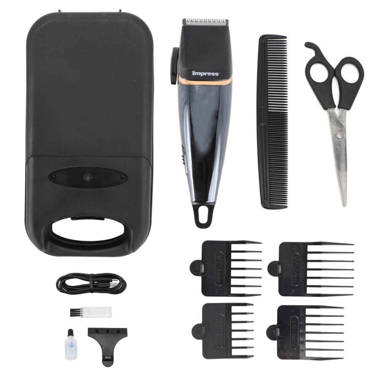 Impress 12-piece USB-C Rechargeable Hair Clipper Kit Jupiter Gear Home