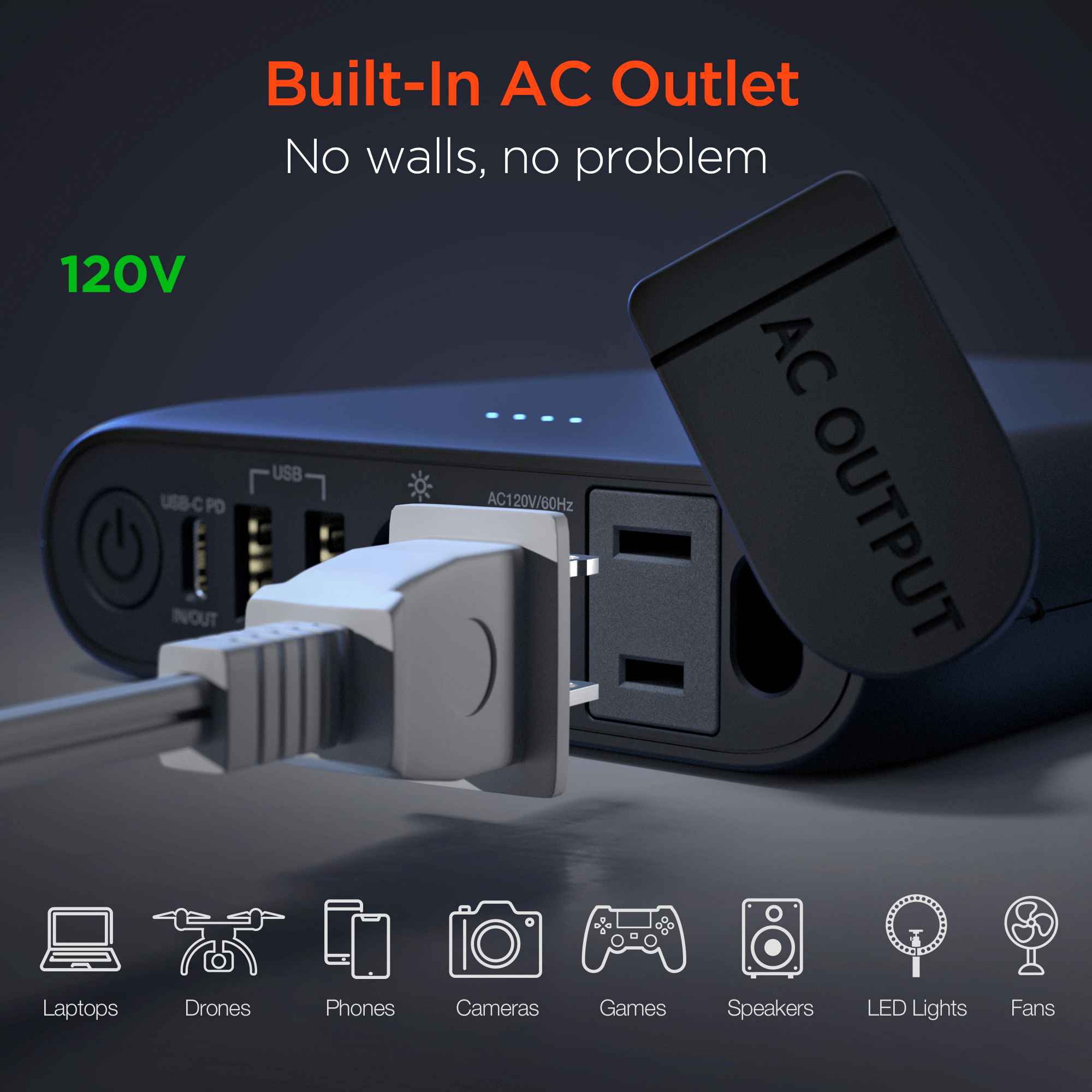 HyperGear Power Brick 24000mAh AC Laptop Power Bank Jupiter Gear Home