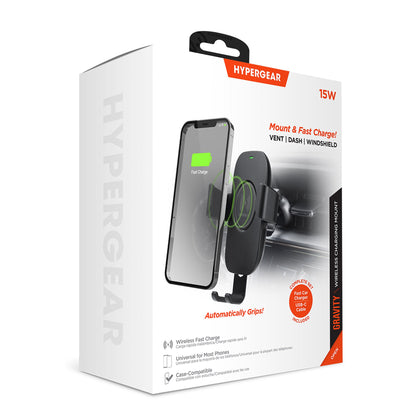 HyperGear Gravity 15W Wireless Fast Charge Mount - Hands-Free Jupiter Gear Home