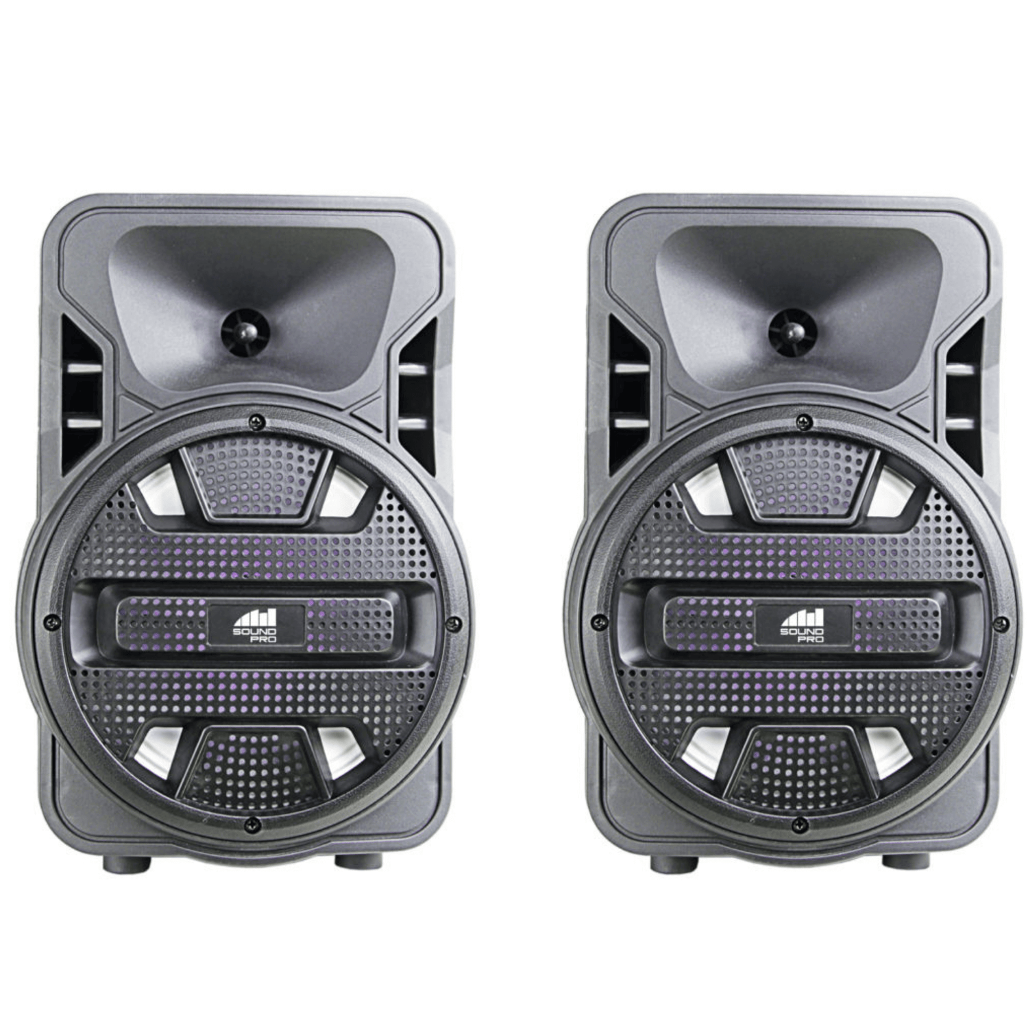 Naxa Dual 8" BT Party Speakers with Disco Light - Refurbished Jupiter Gear Home